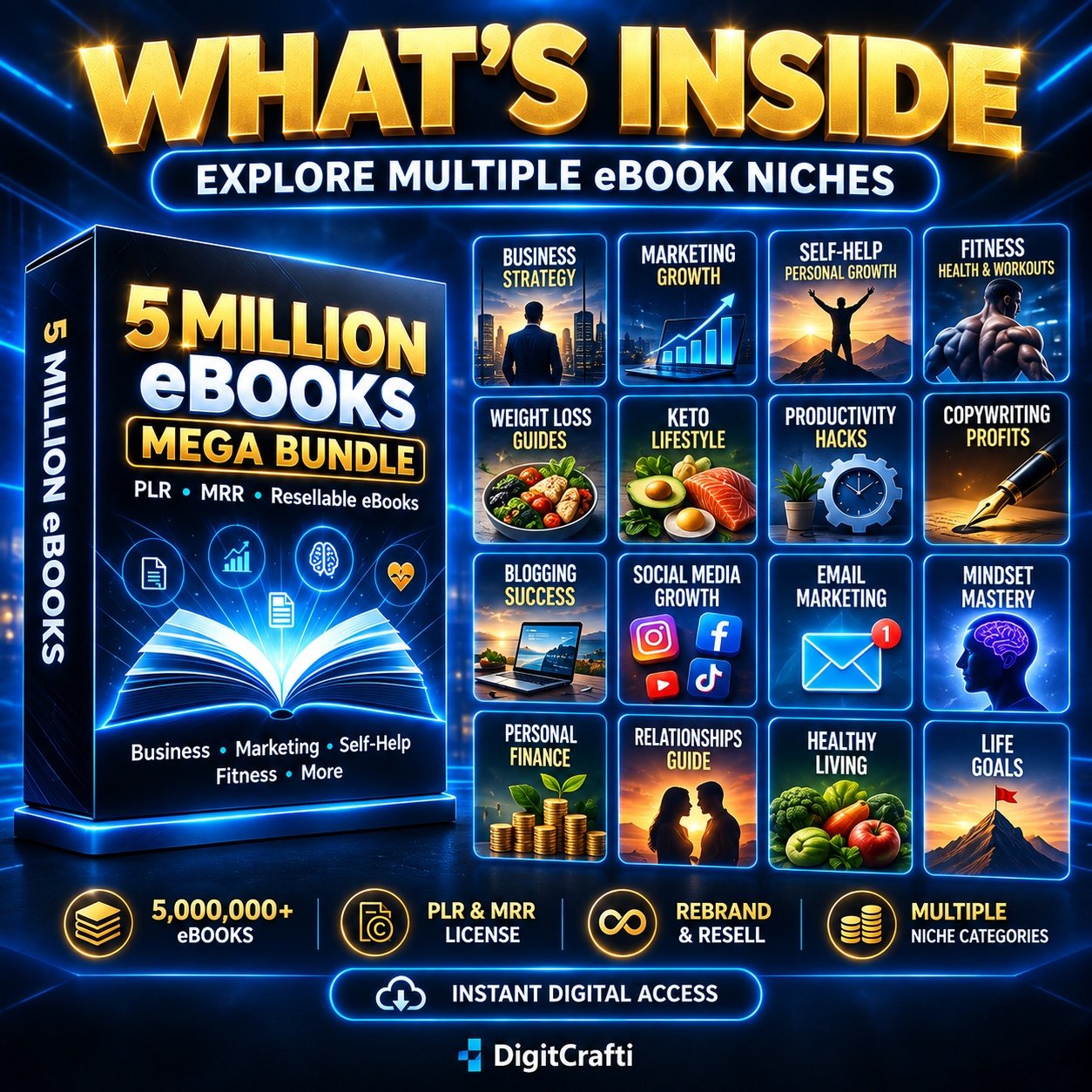 Mega eBook Bundle Plr Mrr, 5 Million eBooks Resellable Ebooks, Plr Ebooks Passive Income, Financial Ebooks, Best Seller eBooks, eBooks Self Love - Image 2